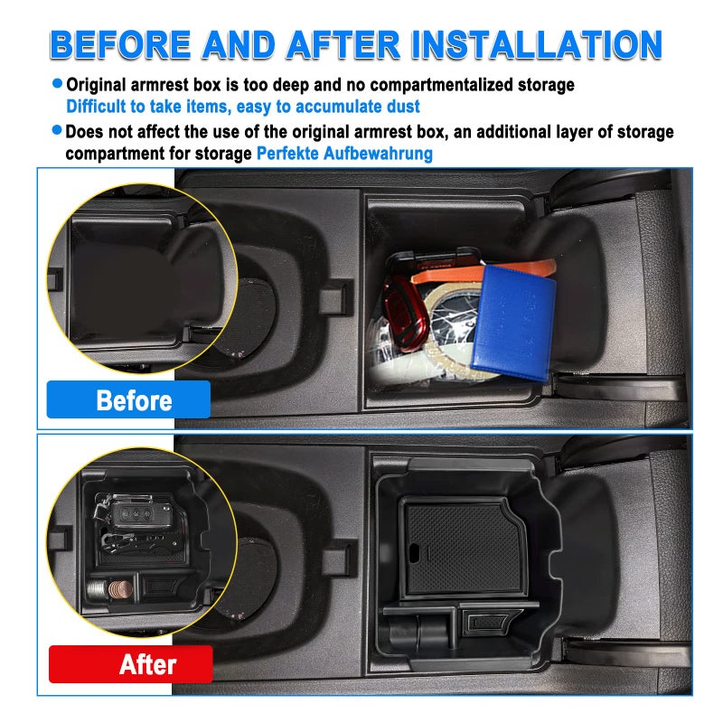 SHAOHAO for 2024 2025 Acura Integra Center Console Organizer Compatible with 2023 2024 2025 Acura Integra Accessories Armrest Insert Storage Box Console Tray Integra 2025 Interior Accessory Organizer - Image 3
